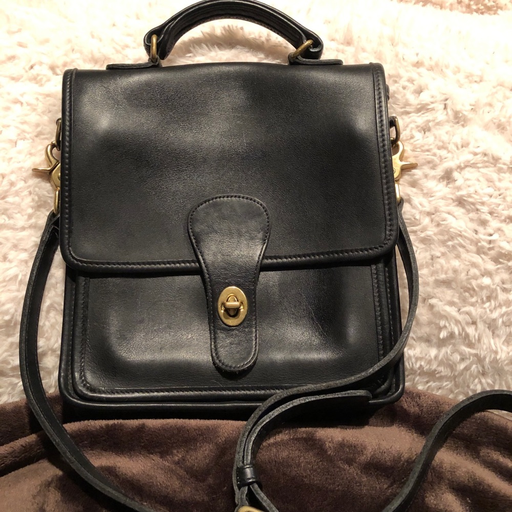 Vintage Coach Handbag, Black